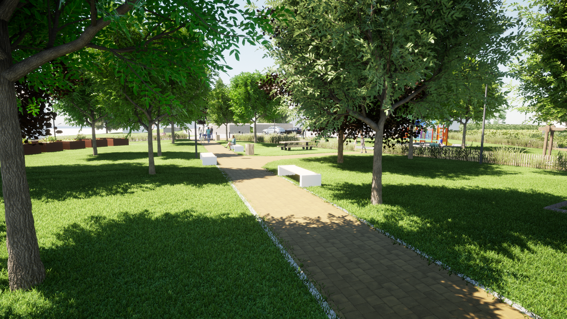 Gni Consulting Aménagement de la place communale de Sainte-marie Vue 5